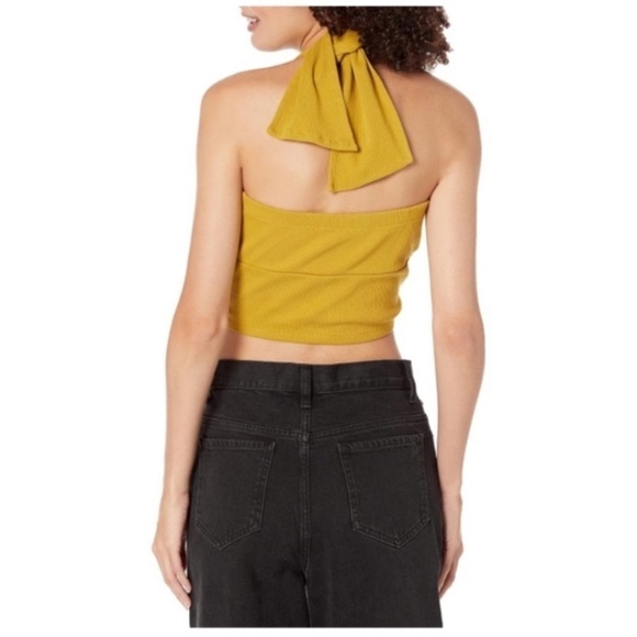 THE DROP Citronelle Bustier Wrap Around Rib Cropped Top - Picture 6 of 12